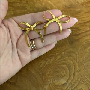 BRACHA Gold Bow Earrings